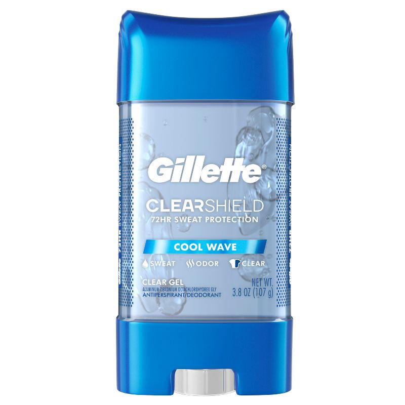 slide 2 of 11, Gillette Clear Gel Antiperspirant Deodorant for Men - Cool Wave - 3.8oz, 3.8 oz