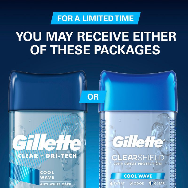 slide 3 of 11, Gillette Clear Gel Antiperspirant Deodorant for Men - Cool Wave - 3.8oz, 3.8 oz