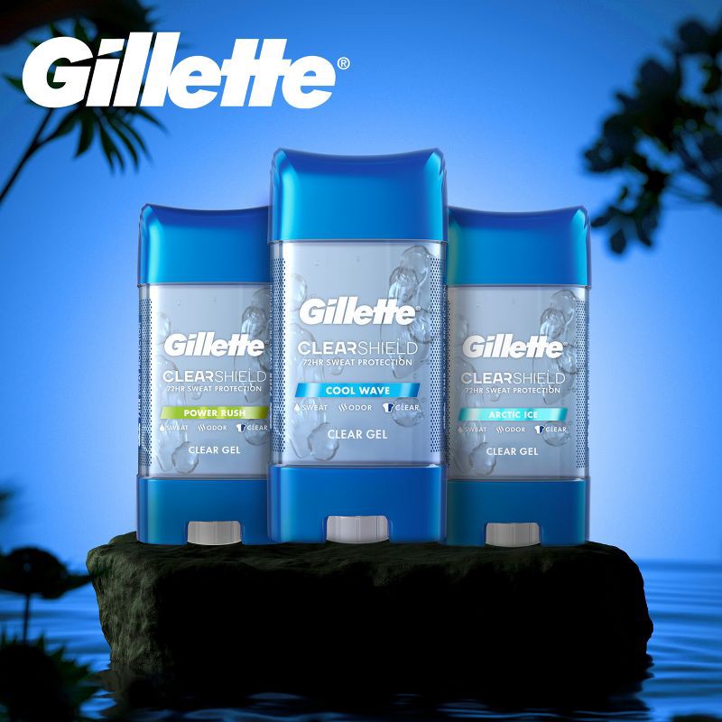 slide 8 of 11, Gillette Clear Gel Antiperspirant Deodorant for Men - Cool Wave - 3.8oz, 3.8 oz