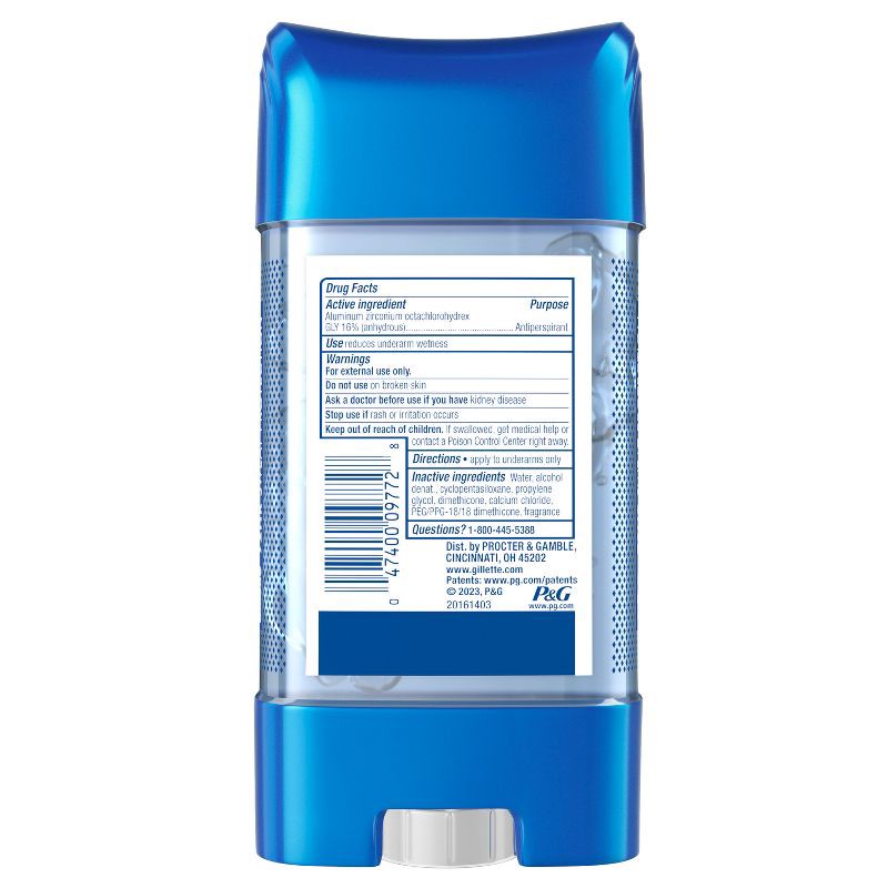 slide 10 of 11, Gillette Clear Gel Antiperspirant Deodorant for Men - Cool Wave - 3.8oz, 3.8 oz