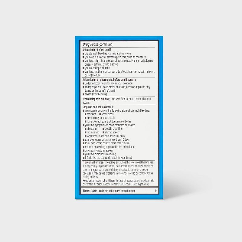 slide 3 of 4, Naproxen Sodium (NSAID) Pain Reliever/Fever Reducer Liquid Gels - 80ct - up&up™, 80 ct