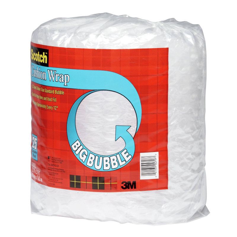 slide 2 of 10, Scotch Big Bubble Cushion Wrap 12" x 25', 1 ct