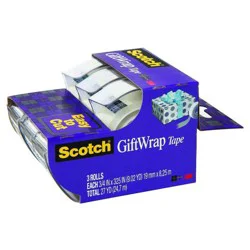 Scotch Gift Wrap Tape with Dispensers 3pk