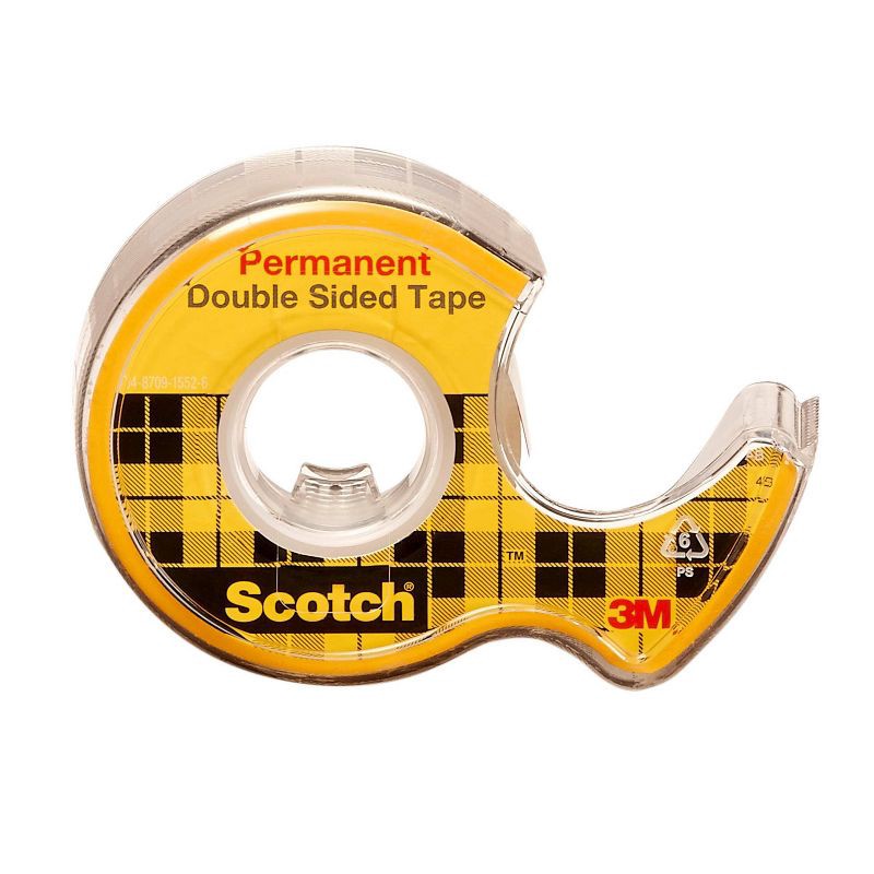 slide 2 of 10, Scotch Double Sided Tape, Office and School Supplies, 0.5 in. x 250 in., 3 Tape Rolls With Tape Dispenser, 1 ct