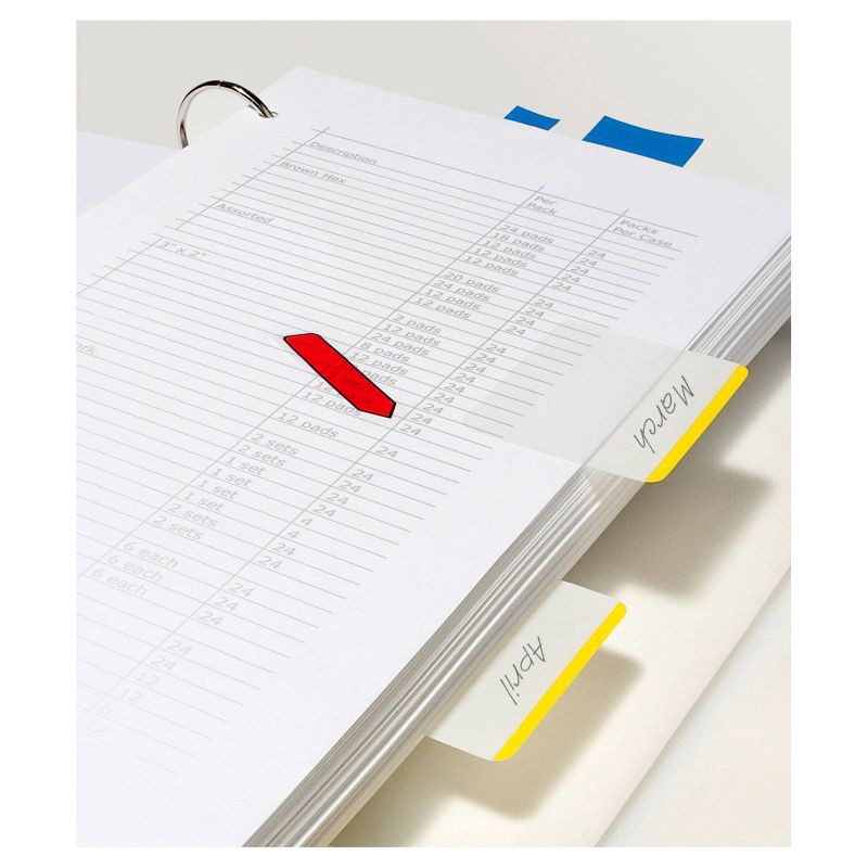 slide 7 of 10, Post-it 24ct 2" Durable Lined Filing Tabs 4 Colors, 24 ct