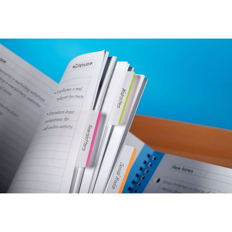 slide 8 of 10, Post-it 24ct 2" Durable Lined Filing Tabs 4 Colors, 24 ct