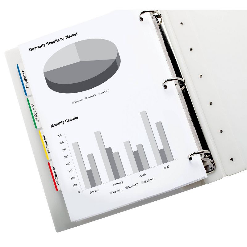 slide 9 of 10, Post-it 24ct 2" Durable Lined Filing Tabs 4 Colors, 24 ct