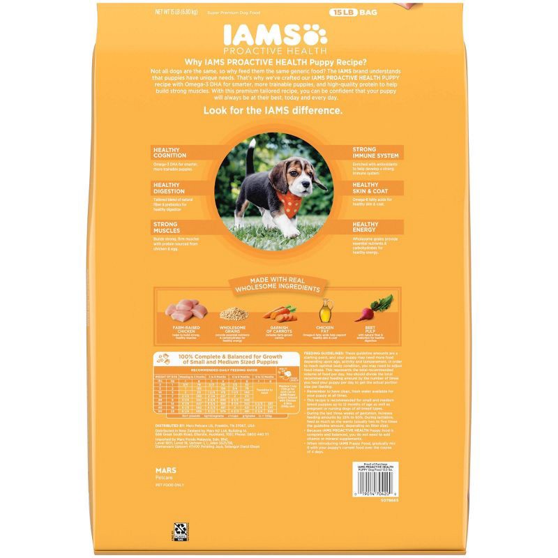 slide 2 of 10, IAMS Proactive Health Chicken & Whole Grains Recipe Puppy Premium Dry Dog Food - 15lbs, 15 lb