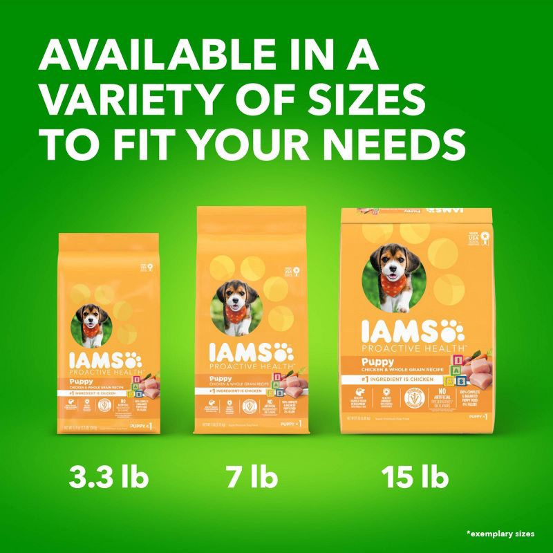 slide 10 of 10, IAMS Proactive Health Chicken & Whole Grains Recipe Puppy Premium Dry Dog Food - 15lbs, 15 lb