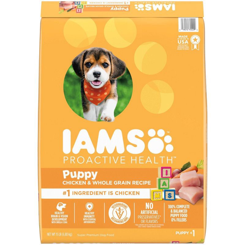 slide 1 of 11, IAMS Proactive Health Chicken & Whole Grains Recipe Puppy Premium Dry Dog Food - 15lbs, 15 lb