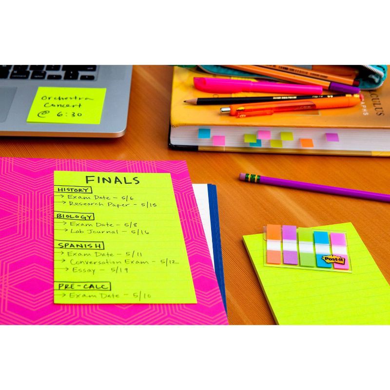 slide 14 of 24, Post-it® Super Sticky Notes, 4 in. x 6 in., Supernova Neons Collection, 4 Pads/Pack, 45 Sheets/Pad, Lined, 1 ct