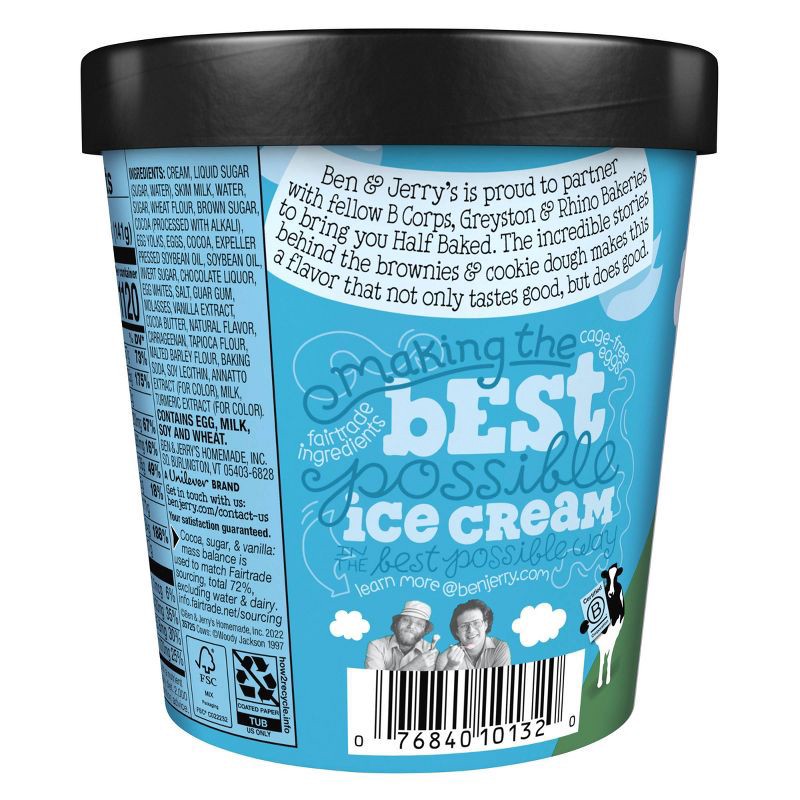 slide 2 of 7, Ben & Jerry's Half Baked Chocolate & Vanilla Ice Cream - 16oz, 16 oz