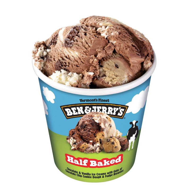 slide 6 of 7, Ben & Jerry's Half Baked Chocolate & Vanilla Ice Cream - 16oz, 16 oz