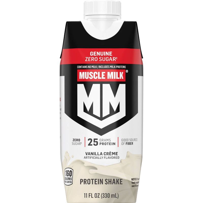 slide 3 of 5, Muscle Milk Protein Shake - Vanilla Crème - 11 fl oz/4pk, 4 ct; 11 fl oz