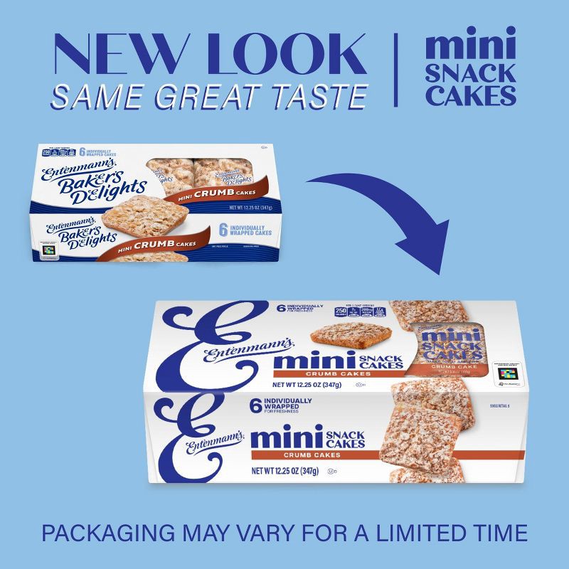 slide 2 of 8, Entenmann's Mini Crumb Cakes - 12.25oz/6ct, 12.25 oz, 6 ct