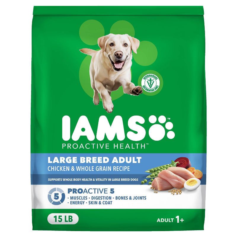 slide 1 of 12, IAMS Proactive Health Chicken Flavor Whole Grain Dry Dog Food - 15lbs, 15 lb