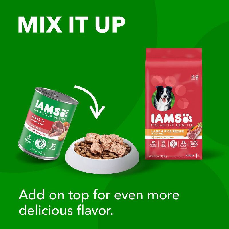 slide 12 of 12, IAMS Proactive Health Minichunks Lamb and Rice Flavor Dry Dog Food - 15lbs, 15 lb