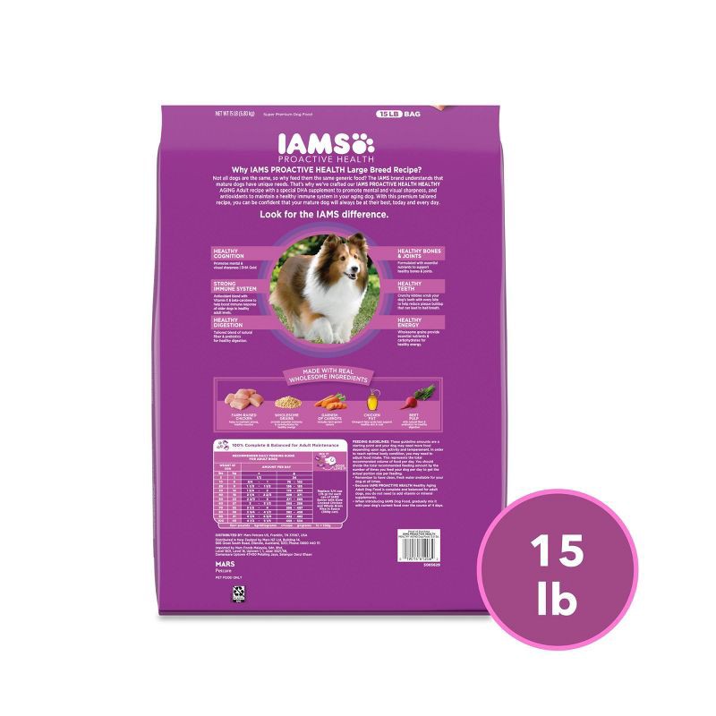slide 2 of 11, IAMS Healthy Aging Chicken and Whole Grain Flavor Senior Dry Dog Food - 15lbs, 15 lb