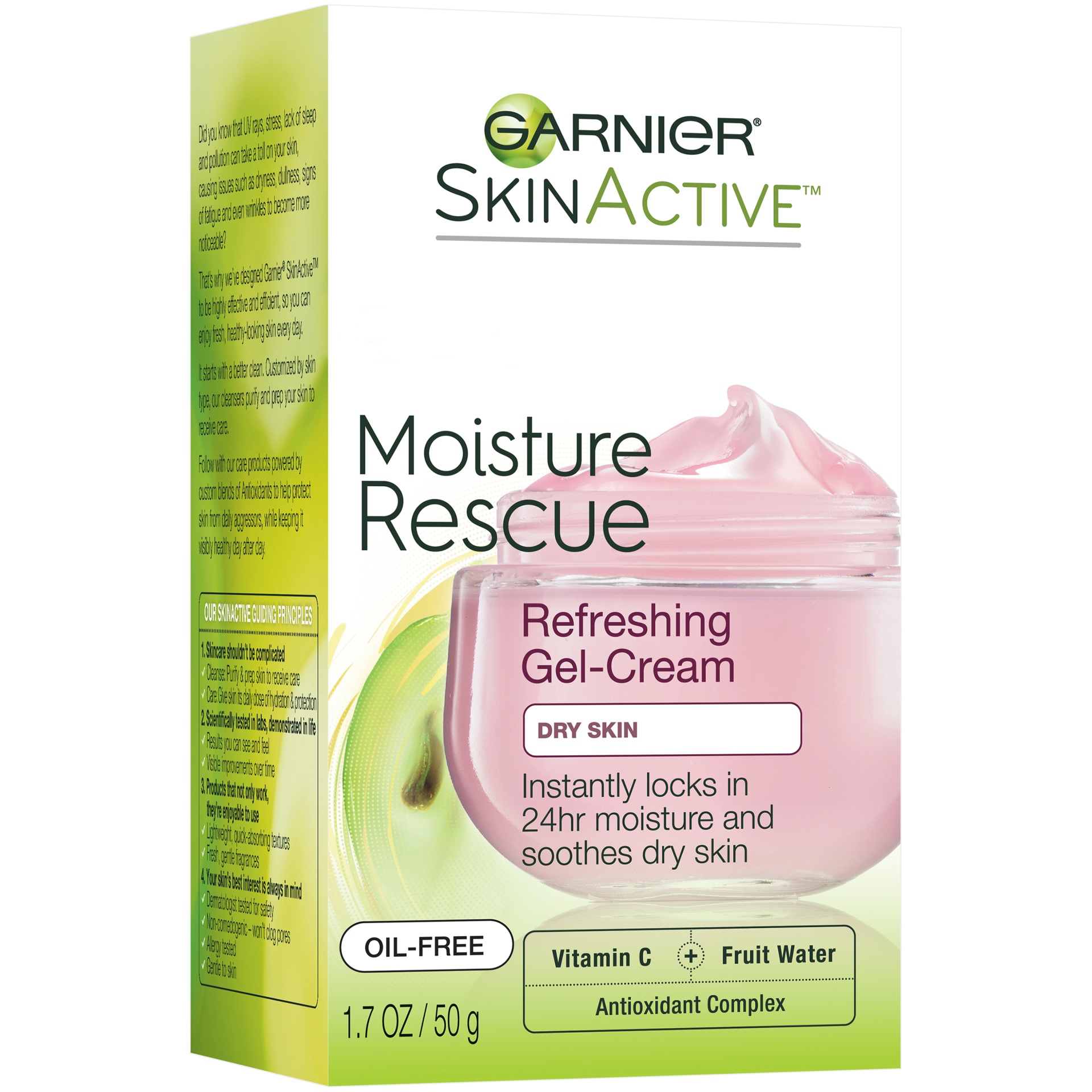 slide 3 of 8, Garnier SkinActive Moisture Rescue Refreshing Gel-Cream for Dry Skin, 1.7 oz