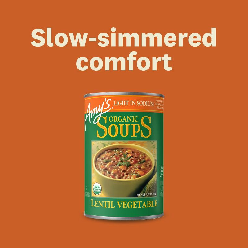 slide 8 of 10, Amy's Organic Gluten Free Low Sodium Lentil Vegetable Soup - 14.5oz, 14.5 oz