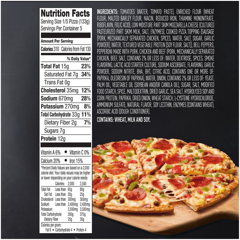 slide 5 of 9, Red Baron Supreme Classic Crust Frozen Pizza - 23.45oz, 23.45 oz