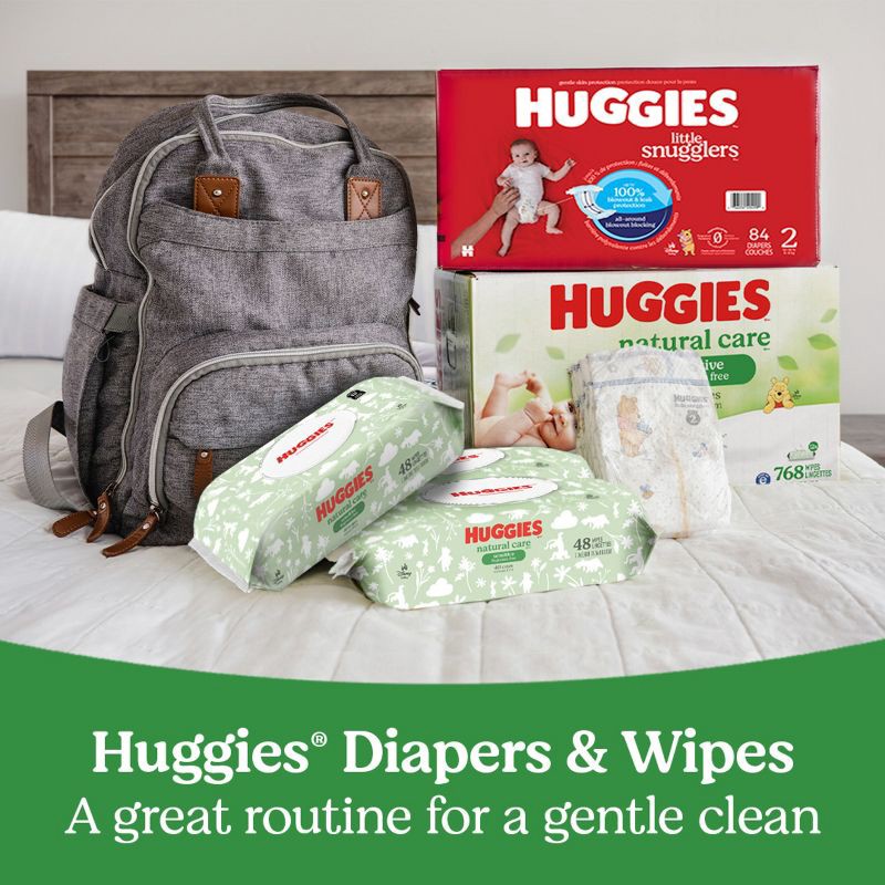 slide 9 of 10, Huggies Natural Care Sensitive Unscented Baby Wipes - 1 pack (56ct total wipes), 1 ct, 56 ct
