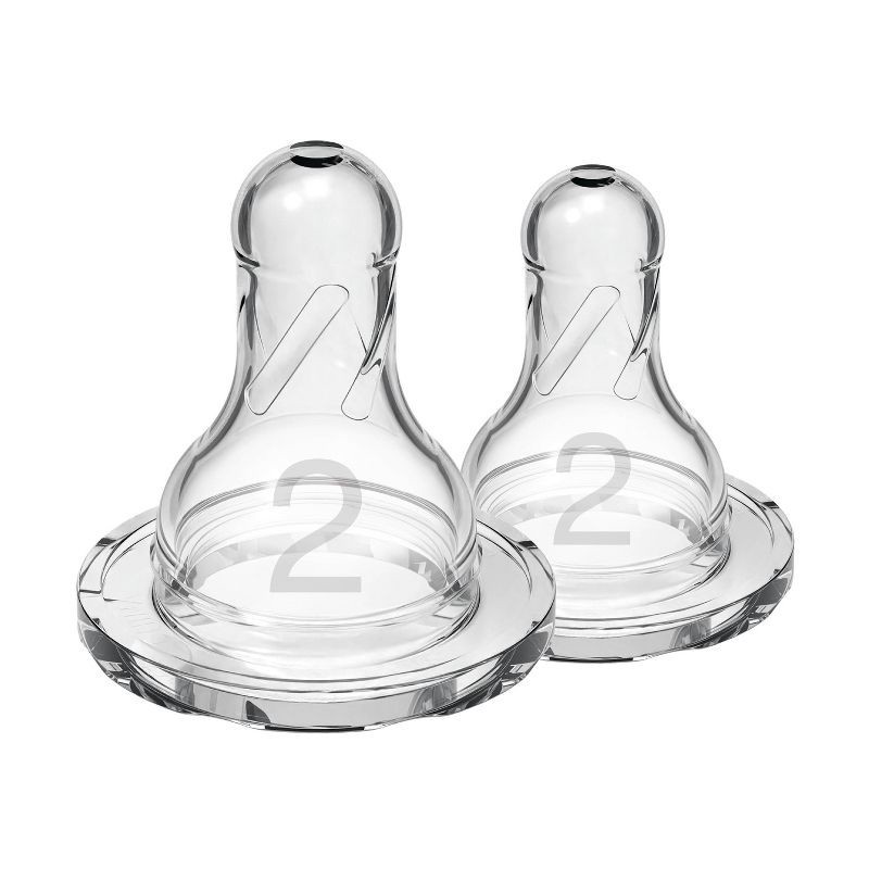 slide 1 of 16, Dr. Brown's Level 2 Narrow Baby Bottle Silicone Nipple - Medium Flow - 2pk - 3m+, 2 ct
