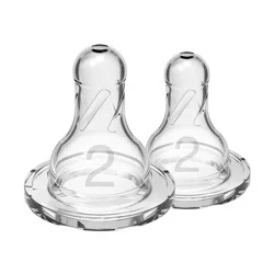 Dr. Brown's Level 2 Narrow Baby Bottle Silicone Nipple - Medium Flow - 2pk - 3m+