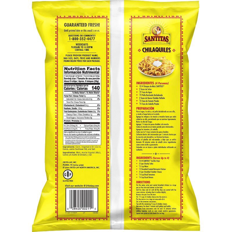 slide 2 of 3, Santitas Yellow Corn Tortilla Chips Triangles - 11oz, 11 oz