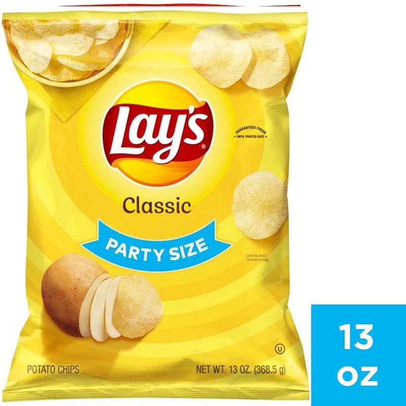slide 1 of 3, Lay's Classic Potato Chips - 13oz, 13 oz