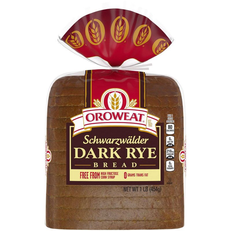 slide 7 of 9, Oroweat Dark Rye Bread - 16oz, 16 oz