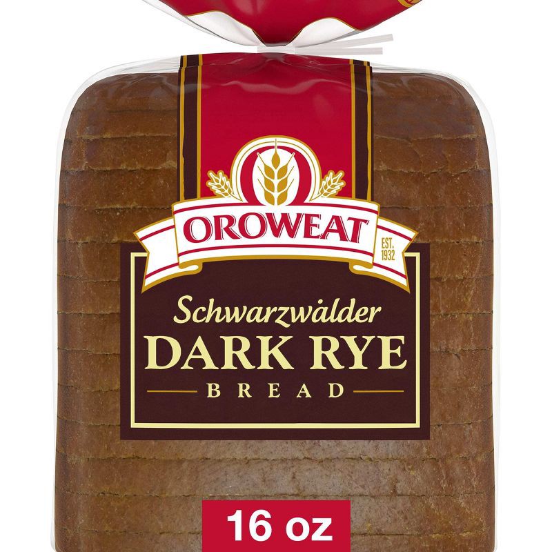 slide 1 of 9, Oroweat Dark Rye Bread - 16oz, 16 oz