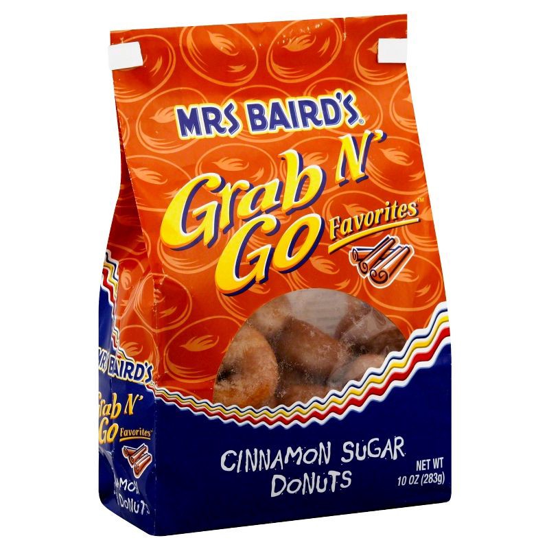 slide 1 of 6, Mrs Baird's Grab N' Go Favorites Cinnamon Sugar Donuts 10oz, 10 oz
