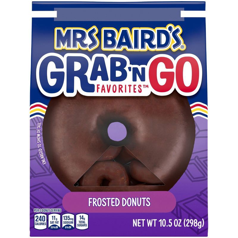 slide 3 of 4, Mrs Baird's Grab N' Go Favorites Chocolate Frosted Donuts - 11.25oz, 11.25 oz