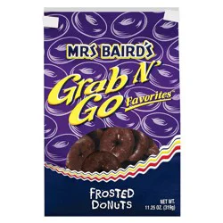 Mrs Baird's Grab N' Go Favorites Chocolate Frosted Donuts - 11.25oz