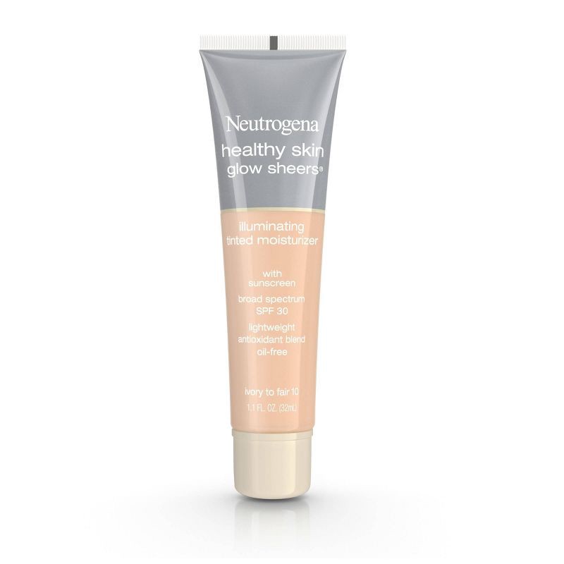 slide 1 of 1, Neutrogena Healthy Skin Glow Sheers Tinted Moisturizer with Antioxidant Vitamins A, C, E & Broad Spectrum SPF 30 Sunscreen - 10 Ivory - 1.1oz, 1.1 fl oz