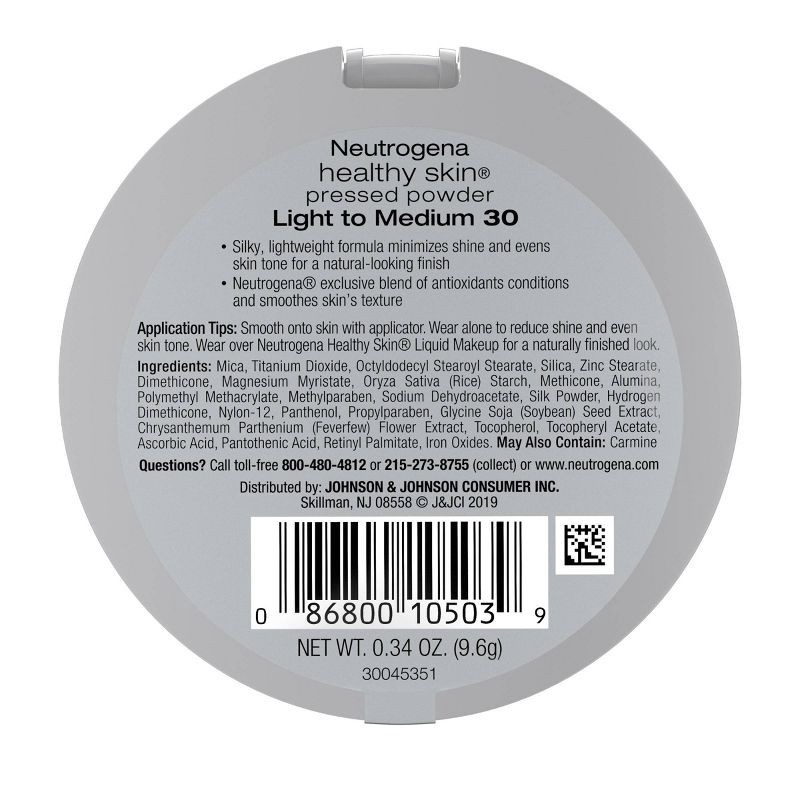 slide 2 of 6, Neutrogena Healthy Skin Pressed Makeup Powder Compact with Antioxidants & Pro Vitamin B5 to Even Skin Tone - 30 Light to Medium - 0.34oz, 0.34 oz