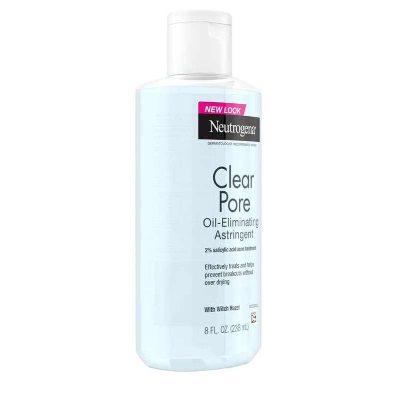 slide 7 of 8, Neutrogena Clear Pore Oil-Eliminating Facial Astringent, Pore Clearing Treatment for Acne-Prone Skin - 8 fl oz, 8 fl oz
