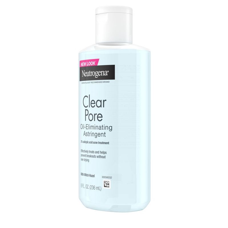 slide 8 of 8, Neutrogena Clear Pore Oil-Eliminating Facial Astringent, Pore Clearing Treatment for Acne-Prone Skin - 8 fl oz, 8 fl oz