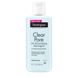 Neutrogena Clear Pore Oil-Eliminating Facial Astringent, Pore Clearing Treatment for Acne-Prone Skin - 8 fl oz