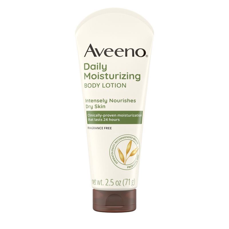 slide 2 of 8, Aveeno Daily Moisturizing Body Lotion for Dry Skin, 2.5oz, 2.5 oz