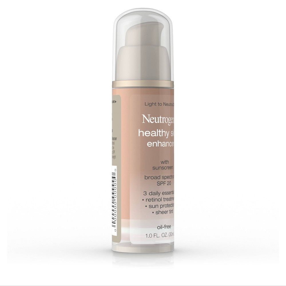 slide 3 of 9, Neutrogena Healthy Skin Enhancer Sheer Face Tint with Retinol & Broad Spectrum SPF 20 - 30 Light To Neutral - 1 fl oz, 1 ct