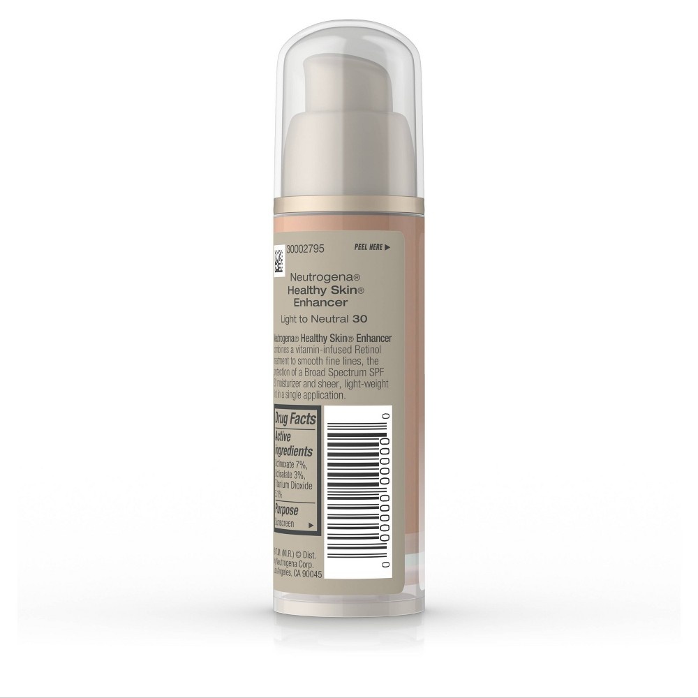 slide 5 of 9, Neutrogena Healthy Skin Enhancer Sheer Face Tint with Retinol & Broad Spectrum SPF 20 - 30 Light To Neutral - 1 fl oz, 1 ct