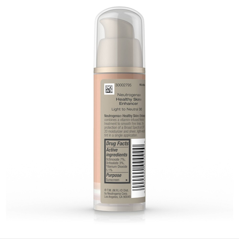 slide 6 of 9, Neutrogena Healthy Skin Enhancer Sheer Face Tint with Retinol & Broad Spectrum SPF 20 - 30 Light To Neutral - 1 fl oz, 1 ct