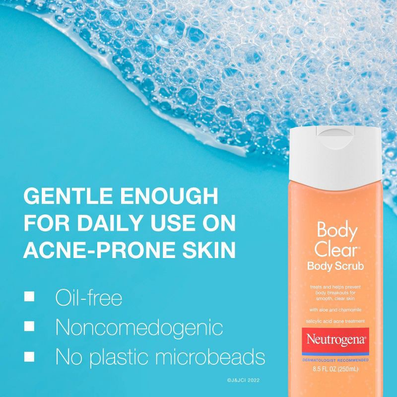 slide 7 of 7, Neutrogena Body Clear Acne Scented Body Scrub with Salicylic Acid - 8.5 fl oz, 8.5 fl oz