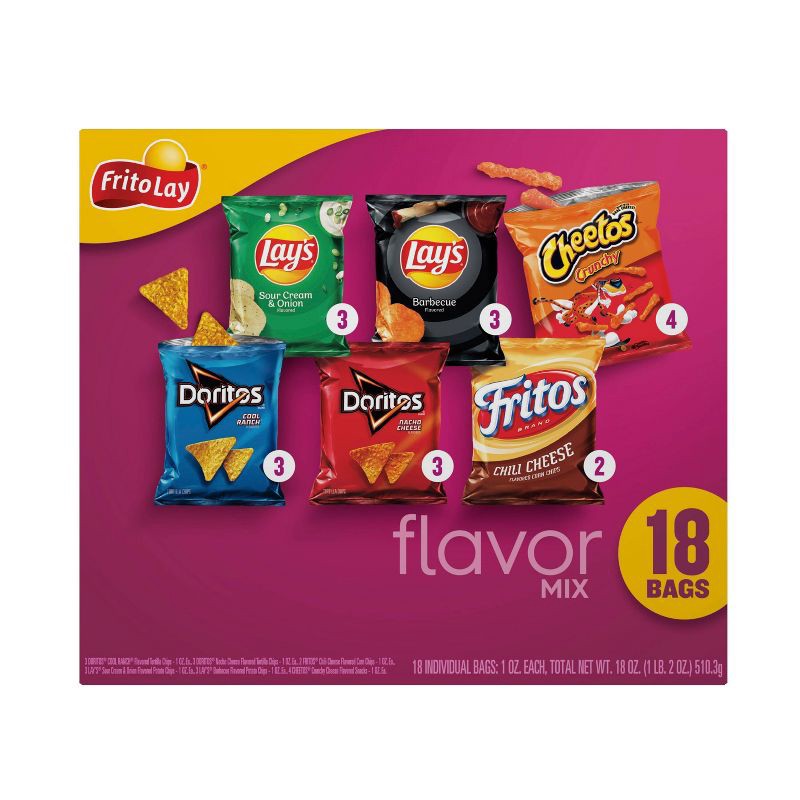 slide 2 of 7, Frito-Lay Variety Pack Flavor Mix - 18ct, 18 ct