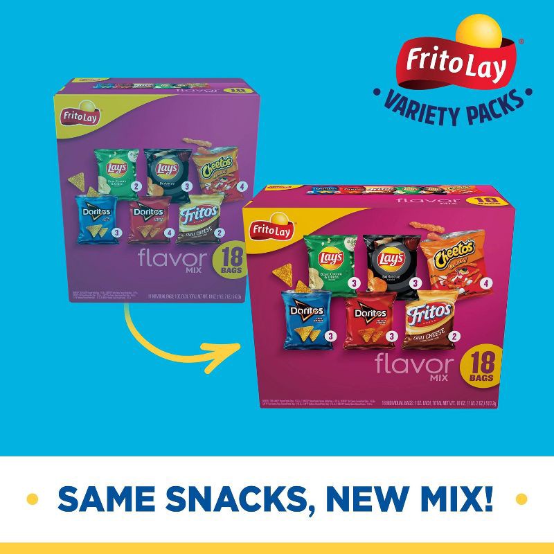 slide 4 of 7, Frito-Lay Variety Pack Flavor Mix - 18ct, 18 ct