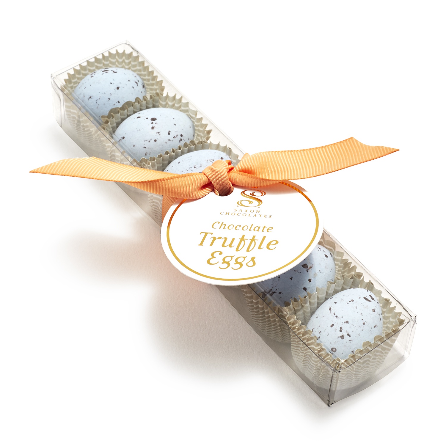 slide 1 of 1, Saxon Chocolates Chocolate Truffle Robin Eggs, 6 ct