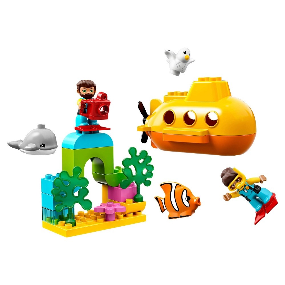 slide 3 of 7, LEGO DUPLO Submarine Adventure 10910 Bath Toy Building Set, 24 ct
