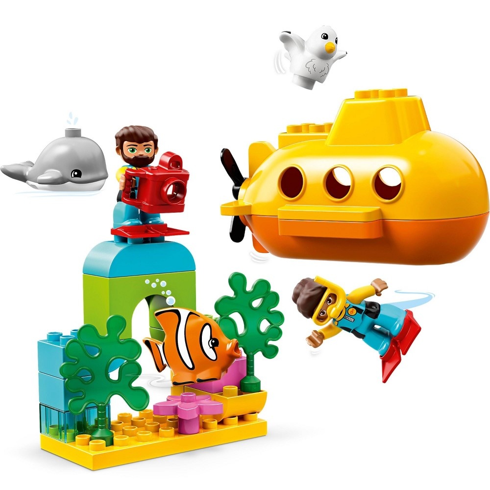slide 4 of 7, LEGO DUPLO Submarine Adventure 10910 Bath Toy Building Set, 24 ct